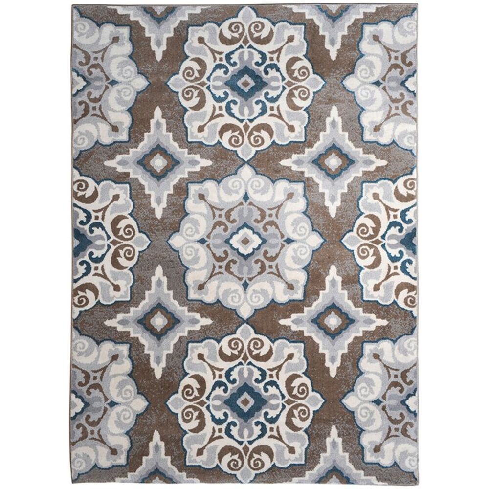 Home Dynamix Area Rugs: Tremont Rugs: HD5145-289 Taupe-Blue: 3' 3" x 5' 2"